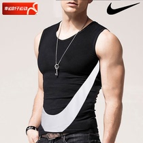 NIKE Nike official flagship store sleeveless vest mens 2024 summer new training black outdoor sports T-shirt