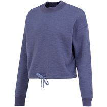 Under Armor UA official purple round neck sweatshirt womens velvet warm sportswear loose training casual pullover