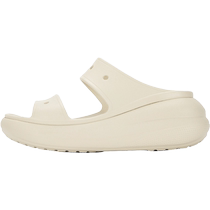 Crocs Crocs puff sandals womens shoes summer new bone white beach shoes outdoor casual thick-soled slippers