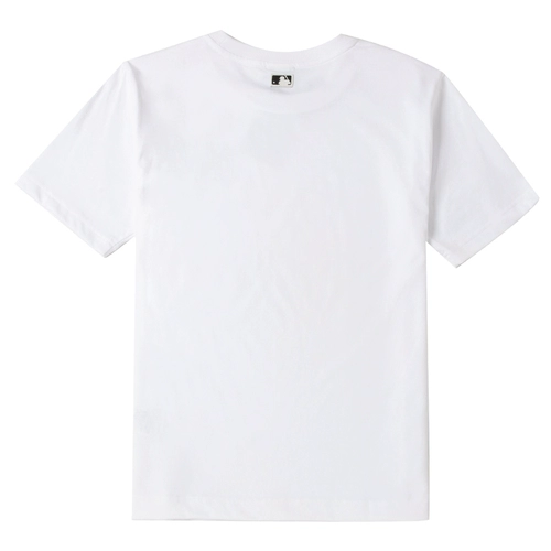 MLB Детская футболка, летний белый цветной спортивный костюм, круглый воротник, оверсайз