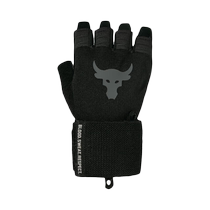 Under Armor Mens UA x Project Rock Training Gloves Black Velcro Fitness Sports Protective Gear