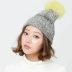 Mũ nam HATSON mũ nữ mùa đông thủy triều mới thương hiệu thể thao mũ ấm đan mũ cashmere mũ dày Hàn Quốc mũ phớt nữ Mũ thể thao