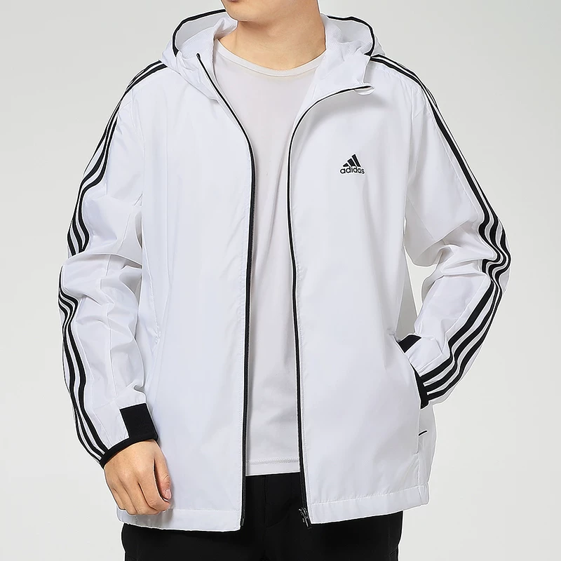 Мужская осенняя куртка Adidas, спортивный костюм с капюшоном, ветроустойчивое тонкое trench coat
