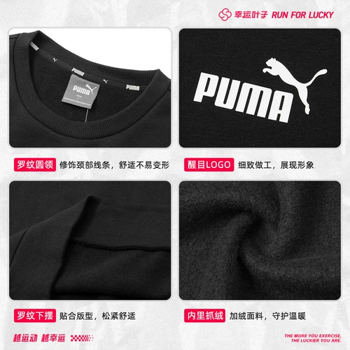 Puma, весенняя утепленная толстовка, мужская спортивная куртка, тренд сезона, круглый воротник
