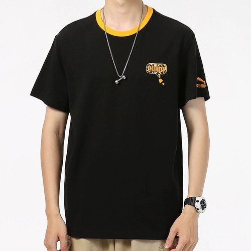 Puma, летний спортивный костюм для отдыха, футболка, короткий рукав, 2023, оверсайз