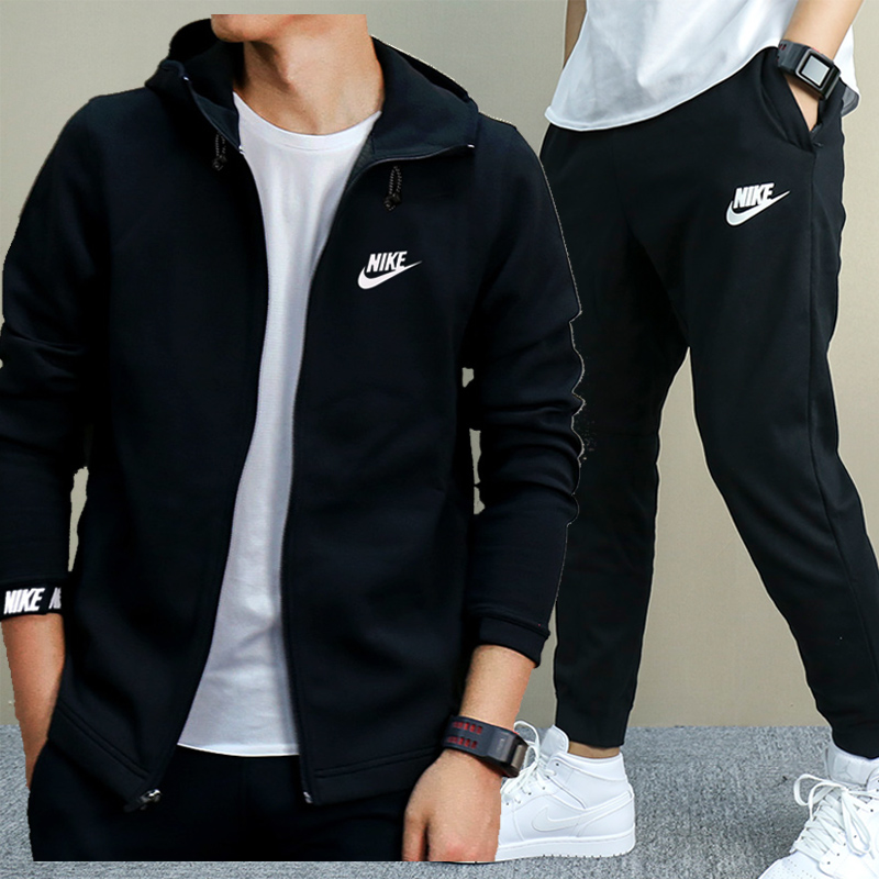 NIKE耐克套装男 2017秋冬季新运动服男士休闲套装跑步外套运动衣