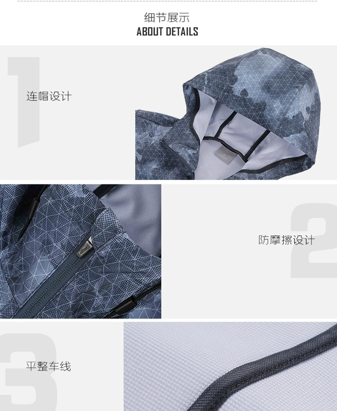 Áo gió nam Li Ning 2018 mới đào tạo loạt áo khoác dài tay áo gió nam thể thao AFDN141