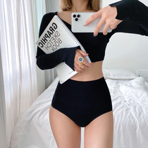High waist belly antibacterial womens underwear comfortable breathable hip lift thin middle waist warm Palace no trace tight triangle shorts