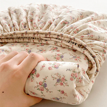 100% cotton pure cotton fitted sheet single piece summer Simmons mattress non-slip full wrap protective cover bed cover three-piece set