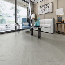 New three-layer solid wood fish bone fight composite wood floor Gray oak herringbone fight household floor heating waterproof environmental protection 15mm