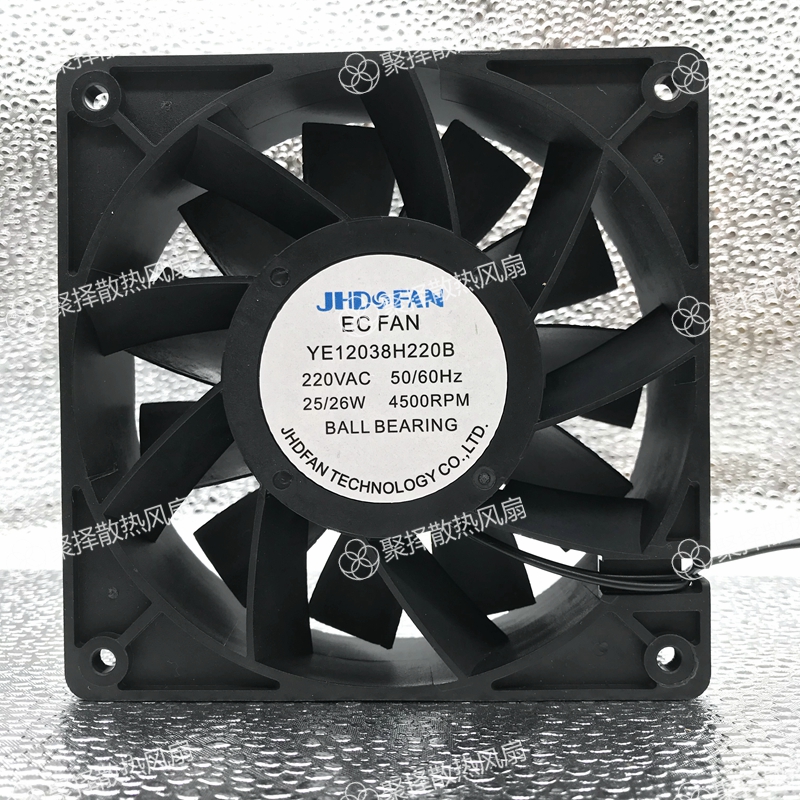 Original JHD FAN YE12038H220B 12038 4500 rpm 220V high speed EC cooling FAN