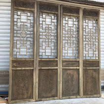 Dongyang wood carving Chinese solid wood flower grid antique doors and windows carved gate Ming and Qing partition background wall camphor wood customization