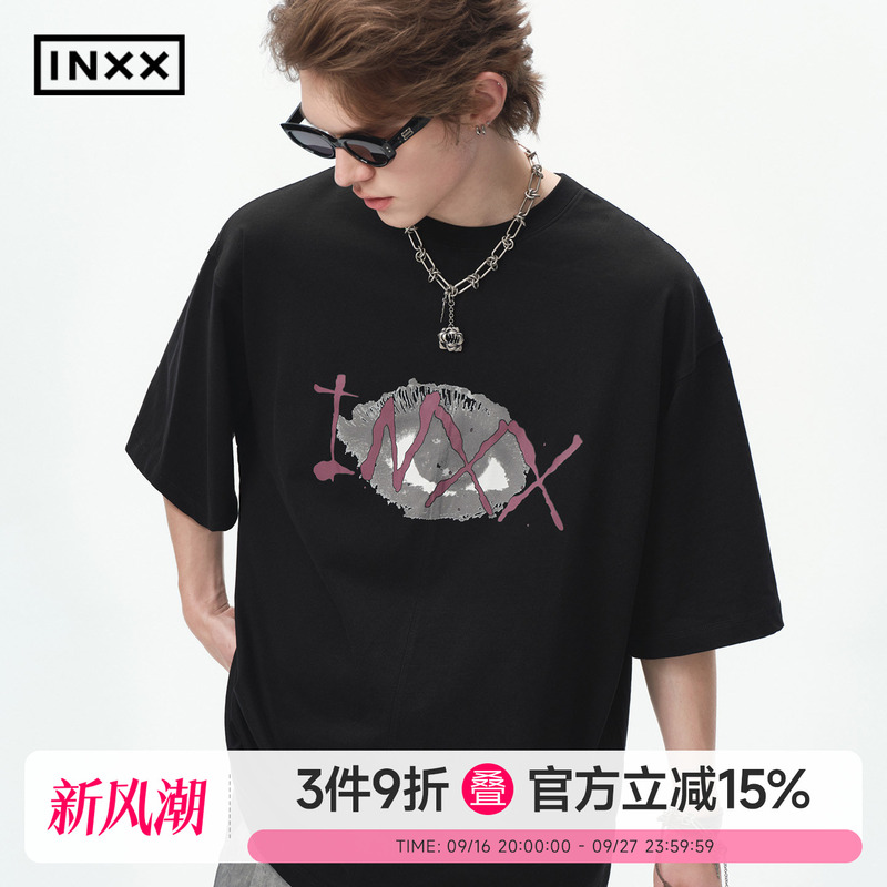 Wang Xingyue's Same Style Inxxstreet Nirvana Rebirth Series Trendy Brand 2026 Summer Short-Sleeved Loose Printed T-Shirt