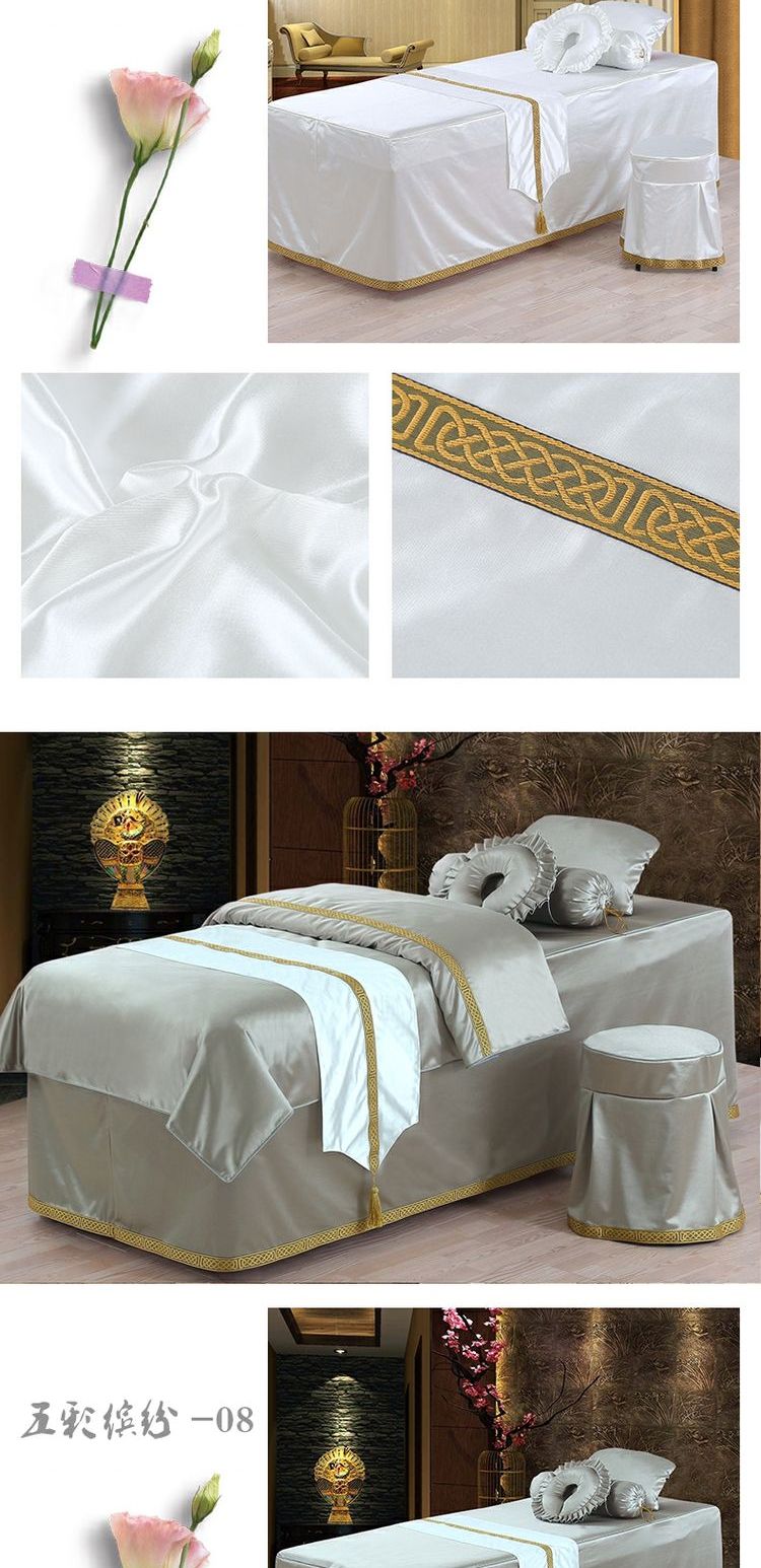 Zorpia Beauty khăn trải giường denim bedspread thẩm mỹ viện trắng đơn giản Y Wenxiu châu Âu vẻ đẹp bedspread - Trang bị tấm ga trai giuong cho spa