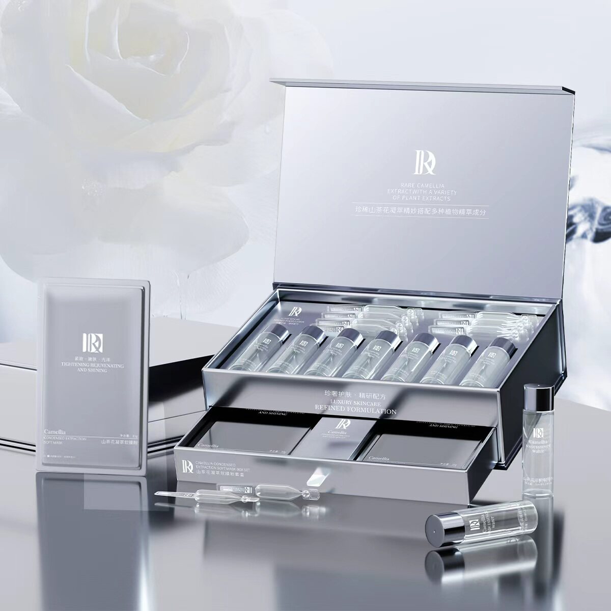 Dr.Touch山茶花精华软膜粉清洁收缩毛孔紧致提亮熬夜补水涂抹5