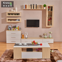 TV cabinet bookshelf storage locker one modern simple Nordic small apartment custom small size coffee table combination