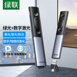 GreenLink 45490 디지털 라이트 + 물리적 녹색 조명 듀얼 레이저 페이지 회전 펜 = LP879 미세 검색 합금 충전 모델