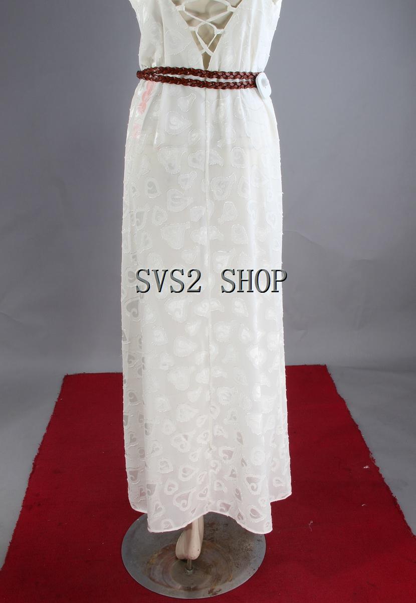 Giá 2018 kỳ nghỉ bãi biển siêu dài đáy váy trắng sling quan điểm travel home nightdress váy dài váy váy dài qua gối