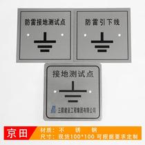 Stainless steel lightning protection ground 86 cover plate lightning protection lead wire panel dodging ground test point ID cards to be made