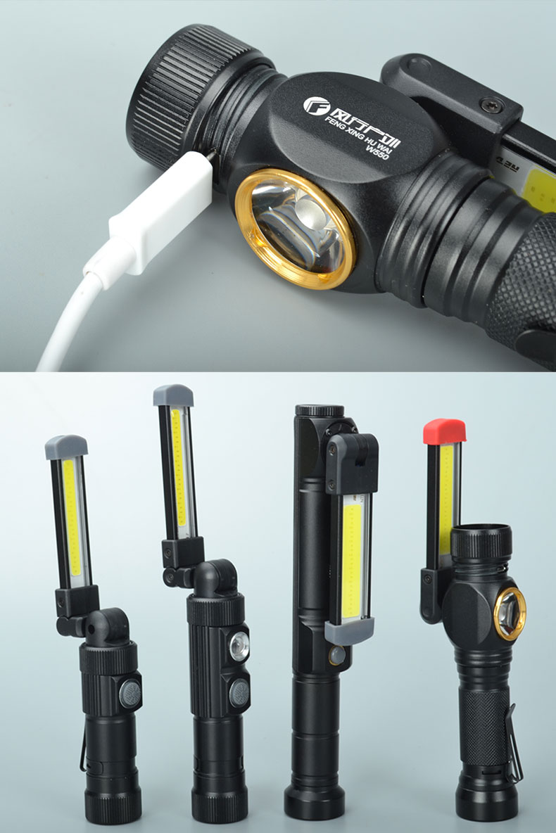 Đèn LED ngoài trời phổ biến sửa chữa đèn pin chói với đèn chiếu sáng bên nam châm sửa chữa xe nhà chiếu sáng khẩn cấp đèn pin t6