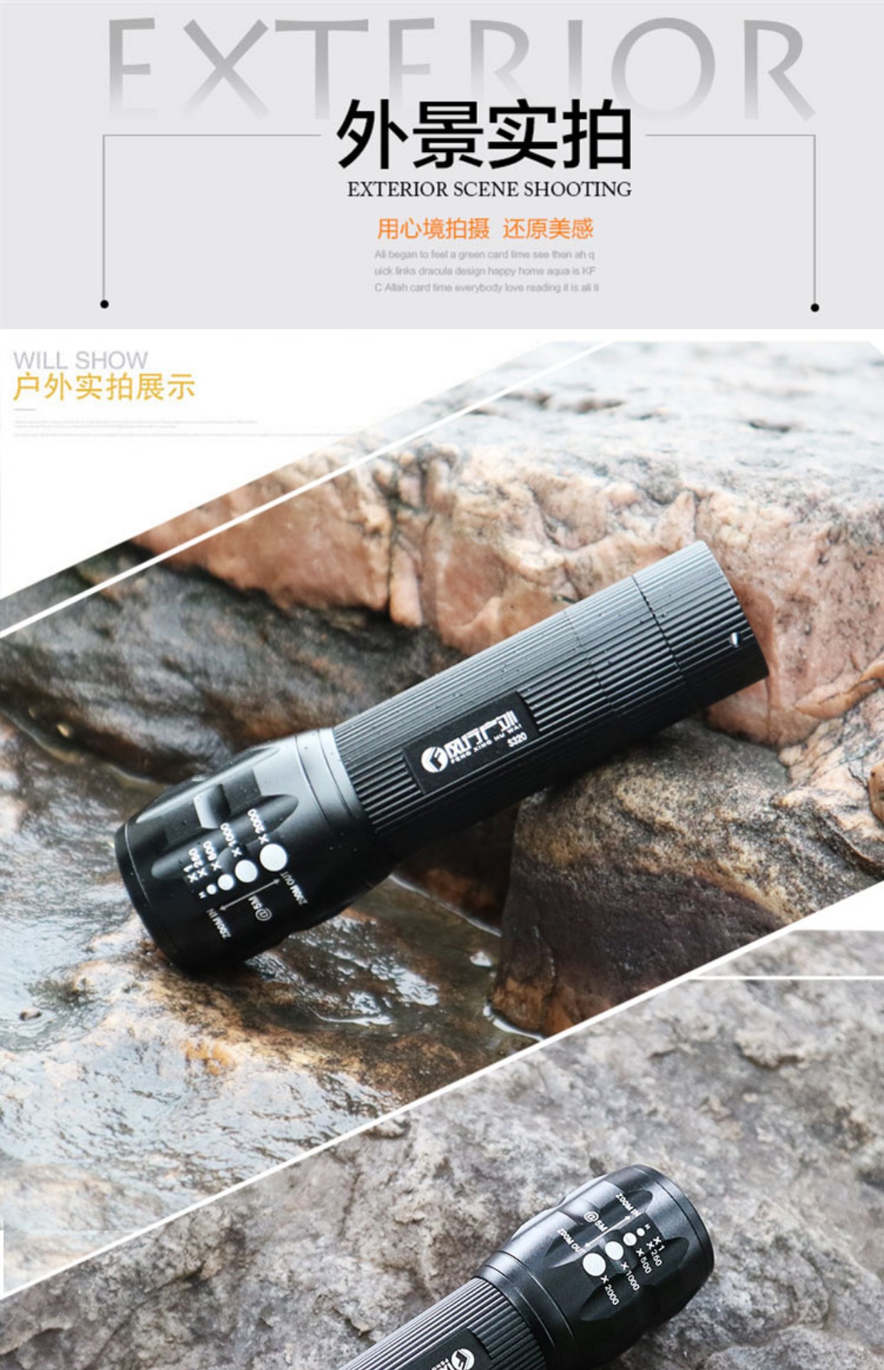 Đèn led ngoài trời phổ biến T6 đèn pin 18650 có thể sạc lại kính thiên văn zoom nhà đèn pin siêu sáng chính hãng