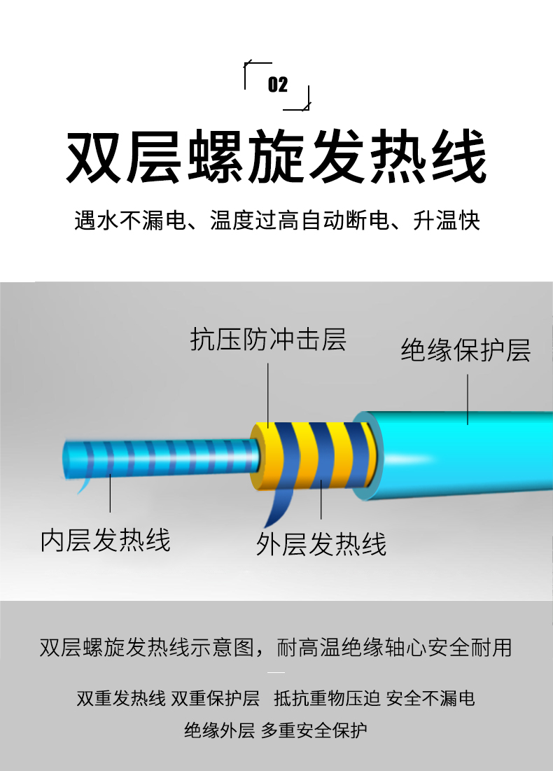Rừng cầu vồng loạt anion oxy giàu kiểm soát nhiệt độ kép chăn điện nệm điện chính hãng ấm chăn nhiệt 1802 - Chăn điện chăn điện chính hãng
