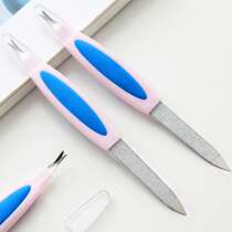 Nail defoliating knife push fork sharp nail tool deep V-shaped exfoliator finger edge barbed push