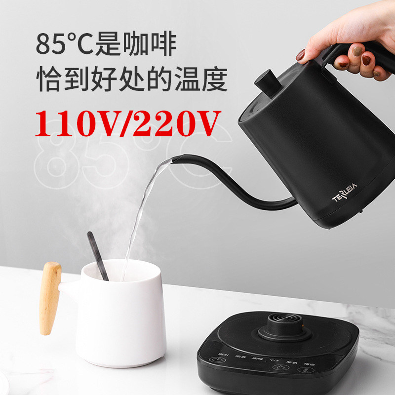 110V US standard 304 stainless steel electric kettle office home tea maker to make coffee automatic thermostatic adjustment