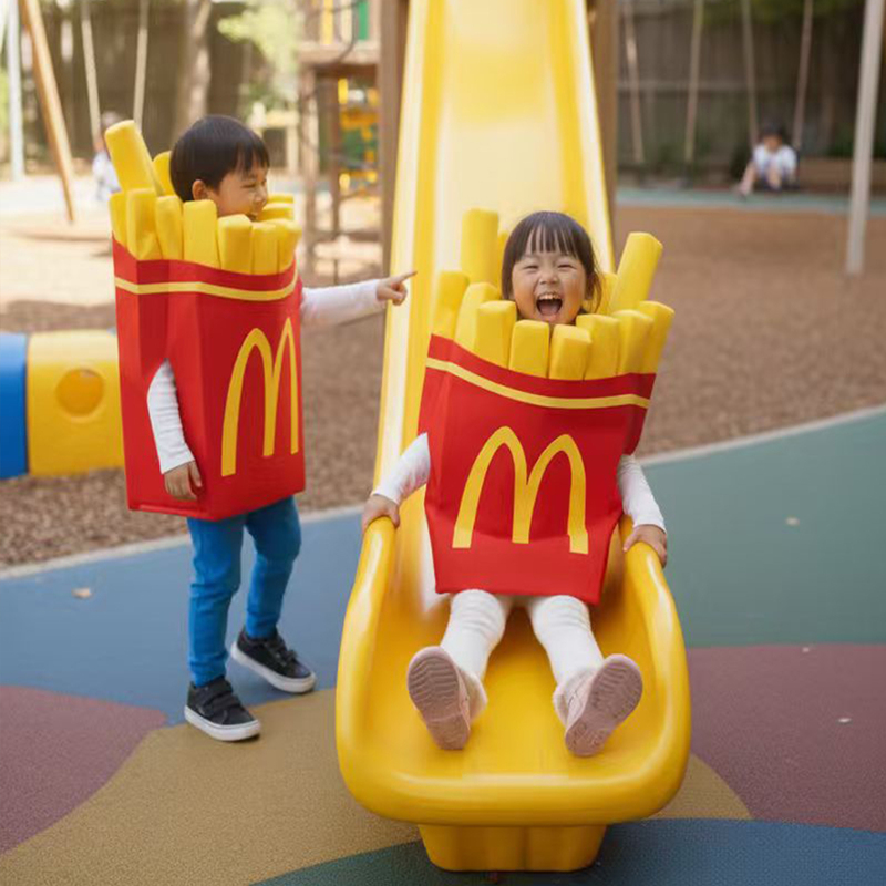Children's Costume Funny Party Boys and Girls Cosplay Halloween Fries Costume Performance Clothes Mcdonald's Children's Costume Funny Party Boys and Girls Cosplay Halloween Fries Costume Performance Clothes Mcdonald's