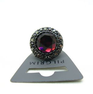 Fashionable crystal, adjustable gemstone ring, European style