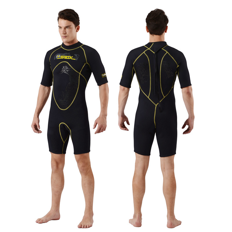 3mm short sleeve wetsuit shorts Warm winter-proof swimsuit Semi-dry scuba snorkeling wetsuit