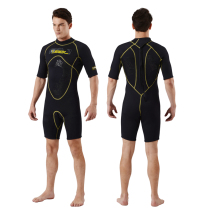 3mm short-sleeved one-piece wetsuit shorts Warm winter swimsuit Semi-dry scuba snorkeling wetsuit
