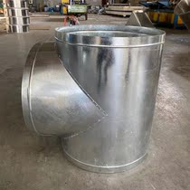 Galvanized iron duct three-way direct inner joint Ventilation pipe connector Stainless steel thickened three-way