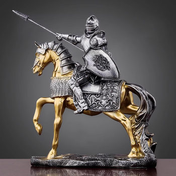 Retro Armor Knight Figurine, Immediate Success, Creative Living Room, Wine Cabinet, Office, Home Decoration, Opening Gift
