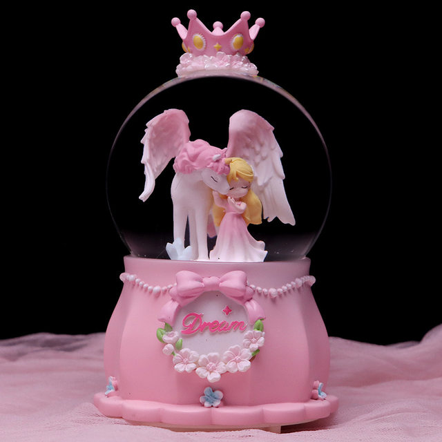 Romantic Secret Forest Crystal Ball Music Box Trendy Creative Dreamy Fairy Tale Princess Music Box Girl's Small Ornament