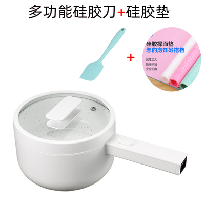 White & 1.5L + Shovel + Kneading PadOLAYKS Electric cooker dormitory dorm student Stir fry Integrated pot multi-function household Boiled noodles small-scale Electric hot pot