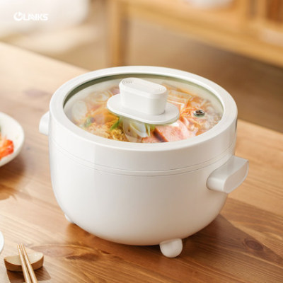 White 2LOLAYKS Electric cooker dormitory dorm student Stir fry Integrated pot multi-function household Boiled noodles small-scale Electric hot pot