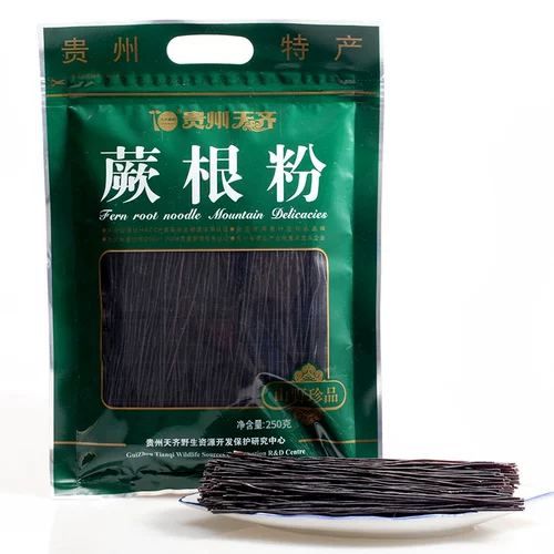 Взяв 2 пакета для доставки Guizhou Specialty Tianqi Fern Crowe Powder Bars 250 граммов аромата гладкий и гладкий
