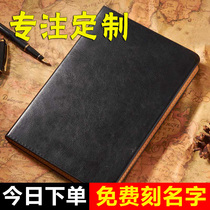 Business notes A4 thick leather leather notebook stationery office custom printed custom-made logo