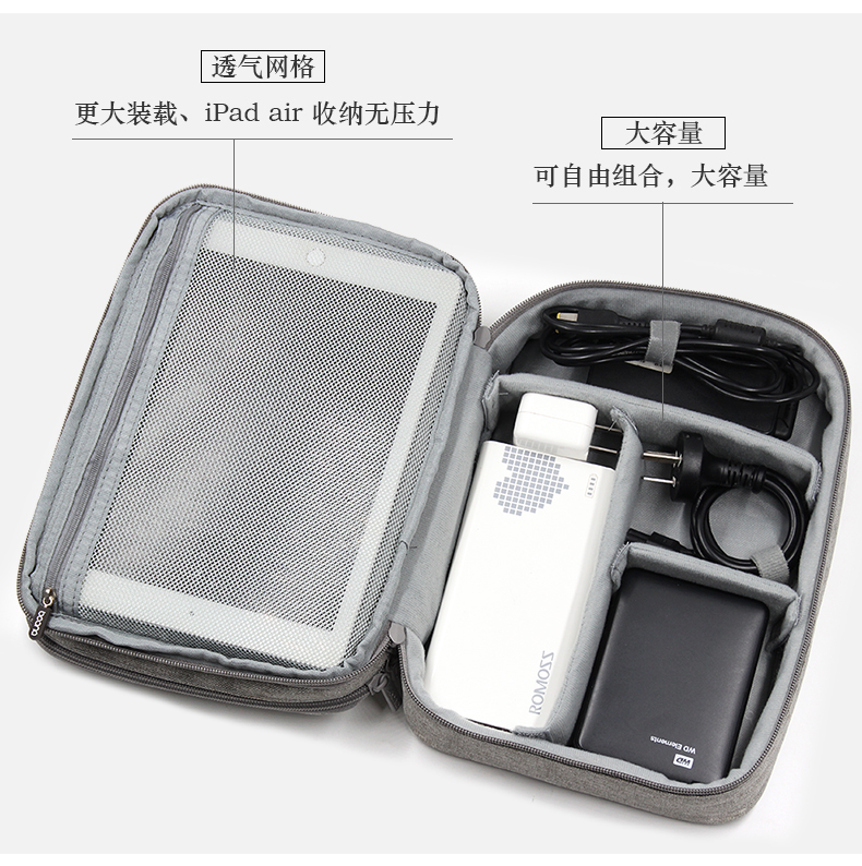 Đa chức năng kỹ thuật số gói nhận gói thỏa mãn U dữ liệu đĩa cáp ipad sức mạnh không quân bộ sạc công suất lớn máy tính xách tay dây nguồn gói đa chức năng lưu trữ - Lưu trữ cho sản phẩm kỹ thuật số hộp đựng tai nghe iphone có dây