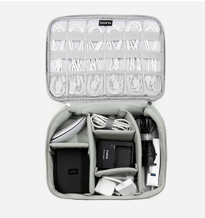 Đa chức năng kỹ thuật số gói nhận gói thỏa mãn túi khí ipad sạc máy tính xách tay kho báu dây nguồn Kit công suất lớn đa mục đích sạc tai nghe cáp dữ liệu Pouch - Lưu trữ cho sản phẩm kỹ thuật số vỏ đựng airpod pro