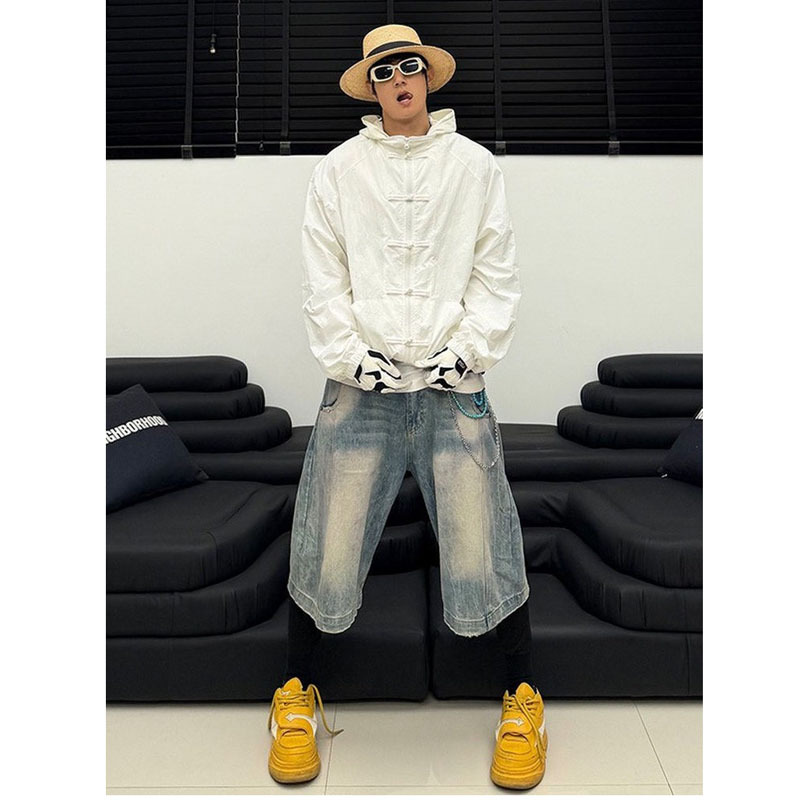 2026 Spring/Summer Raglan Sleeve Handmade Chinese-Style Button Loose Casual Sunscreen Sports Jacket for Men and Women