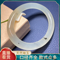 Live special shot Liaoning natural Xiuyu bracelet thin strip round ice ink floating flower jade bracelet Xiuyan jade bracelet