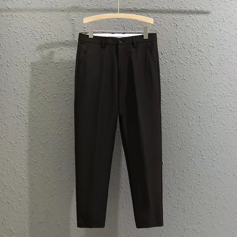Summer Suit Pants for Men, Drapey Versatile Pants, Japanese Style Trendy Casual Cropped Pants, Loose Straight-Leg Wide-Leg Pants Summer Suit Pants for Men, Drapey Versatile Pants, Japanese Style Trendy Casual Cropped Pants, Loose Straight-Leg Wide-Leg Pants
