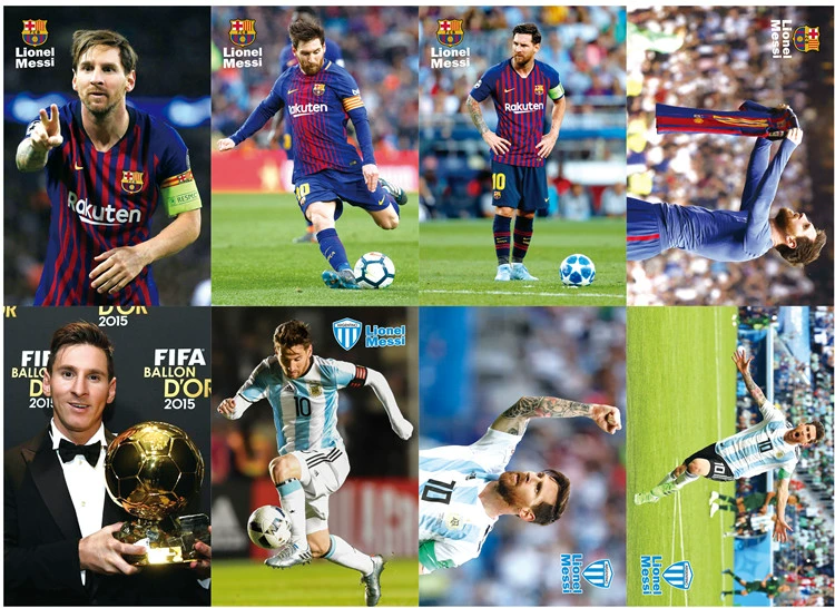 Ngôi sao bóng đá áp phích Ngôi sao Rio Messi xung quanh phòng ngủ lưu niệm ký túc xá trang trí tường sticker tường hình ảnh - Bóng đá