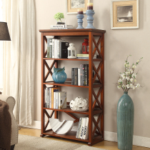 American solid wood bookshelf Bookcase Floor-to-ceiling living room shelf Multi-layer modern simple study locker storage shelf