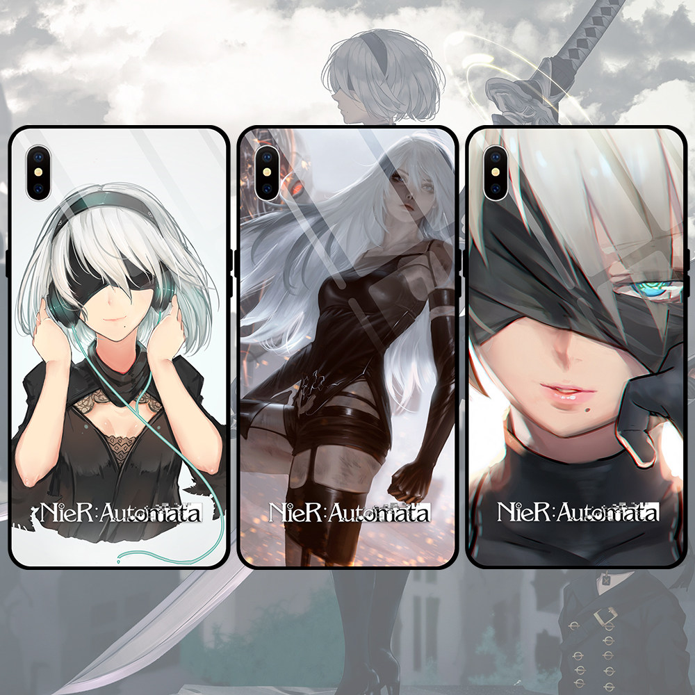 Neil Mechanical Age 2B Miss Sister Game Peripheral Glass Phone Case Apple Huawei Xiaomi OPPOVIVO, etc.
