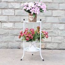 Iron Art Flower Shelf Indoor Province Space Multilayer Floor Green Loo Shelf European-style Balcony Flower Shelf Flower Frame Flower plant Shelf