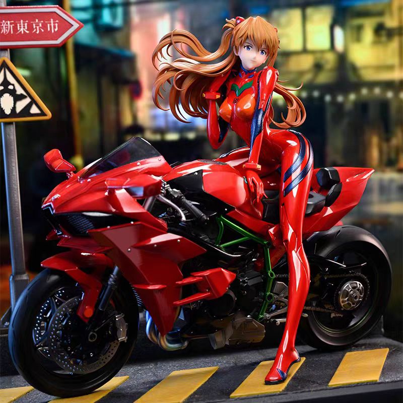 Mt Model Toys in Stock Kol New Century Eva Motorcycle Kawasaki H2 Evangelion Mecha Warrior Asuka Figure