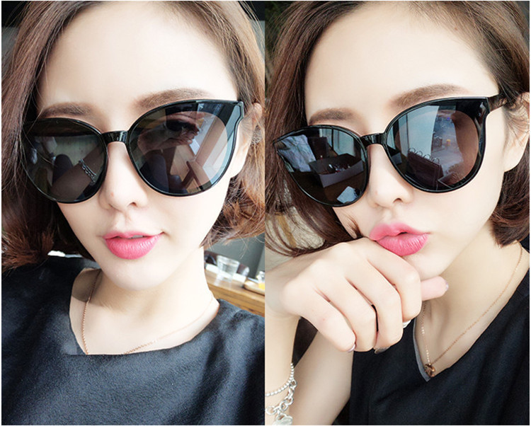 2018 cổ điển ladies big hộp sunglasses sunglasses sunglasses Hàn Quốc phiên bản của xu hướng của UV điều khiển gương mặt tròn